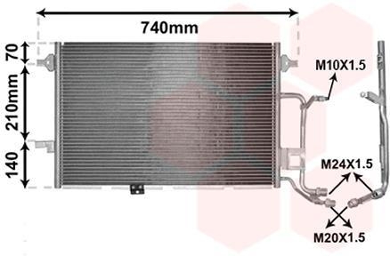 03005137 Van Wezel Конденсор кондиционера audi a6 25tdi 97-04 (van wezel)