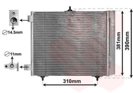 09005205 Van Wezel Радиатор кондиціонера
