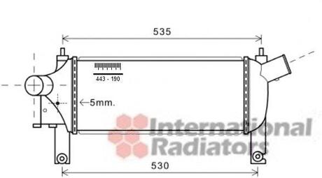 13004339 Van Wezel Интеркулер NISSAN NAVARA (2005) 2.5 DCI (вир-во Van Wezel)