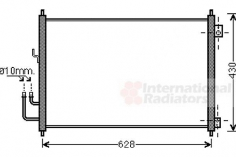 13005328 Van Wezel Радиатор кондиционера nissan x-trail (t31) (07-) (пр-во van wezel)
