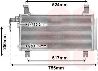 27005157 Van Wezel Конденсор кондиционера mazda 6 all 02-08 (van wezel)