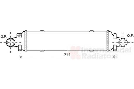 30004593 Van Wezel Интеркулер MERCEDES SERIE 204/ CLAS/ GLK (вир-во Van Wezel)