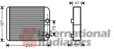 32006186 Van Wezel Радиатор обігрівача MITSUBISHI L200/GALANT5 ALL 96-03 (вир-во Van Wezel)