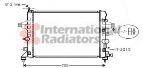 37002363 Van Wezel Радиатор охлаждения двигателя astra h 16i-16v mt/at 04- (van wezel)