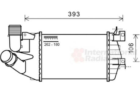 37004584 Van Wezel Интеркулер OPEL ASTRA H/ OPEL ZAFIRA B (вир-во Van Wezel)