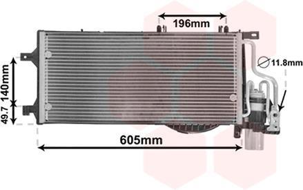 37015370 Van Wezel Конденсор кондиционера corsa c dies 03- mt/at (van wezel)