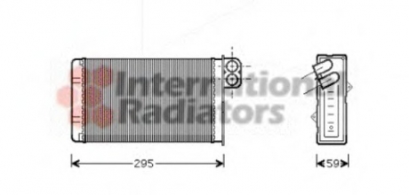 40006240 Van Wezel Радиатор отопителя p406 mt/at +/-ac 99-04 (van wezel)