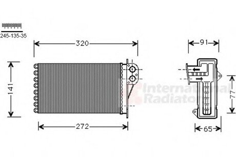 40006356 Van Wezel Радиатор пічки