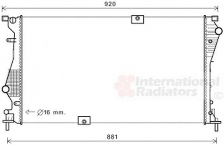 43002601 Van Wezel Радиатор охлаждения opel vivaro a (01-)/renault trafic ii (01-) 2.0 dci (пр-во van wezel)