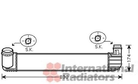 43004413 Van Wezel Радиатор інтеркулера