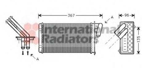 43006203 Van Wezel Радиатор отопителя laguna1-2 94-01 type behr (van wezel)
