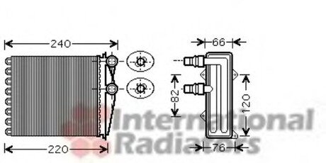 43006380 Van Wezel Радиатор обігрівача OPEL VIVARO/RENAULT TRAFIC 01>06 (вир-во Van Wezel)