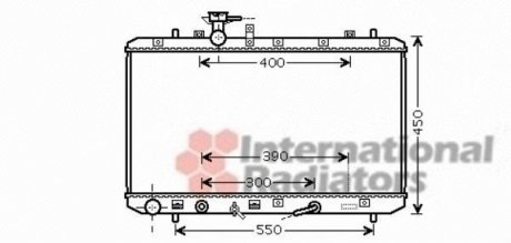 52002085 Van Wezel Радиатор охлождения SUZUKI SX4 (EY, GY) (06-) 1.6i АТ (пр-во Van Wezel)