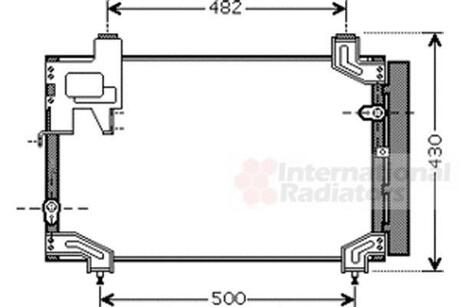53005394 Van Wezel Радиатор кондиціонера TOYOTA AVENSIS/ COROLLA 20D4d/22D4d 05- (вир-во Van Wezel)