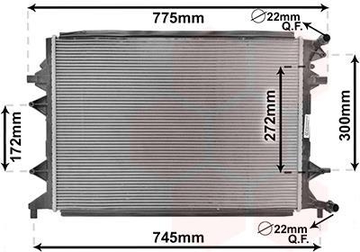 58002370 Van Wezel Радиатор охлаждения volkswagen jetta iv (пр-во van wezel)