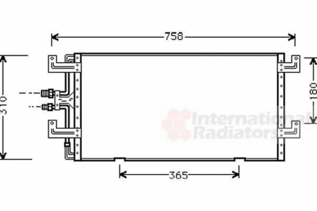 58005145 Van Wezel Конденсор кондиционера cond transporter t4 90-00 (van wezel)