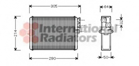 59006110 Van Wezel Радиатор отопителя heater s60/xc70/v70/s80 (van wezel)