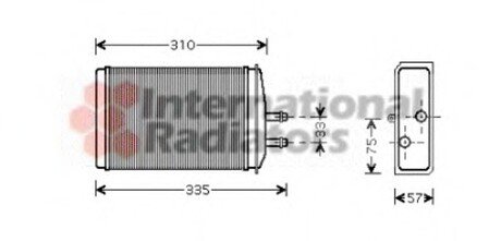 76006016 Van Wezel Радиатор обігрівача SKODA FELICIA (6U) (94-) 1.3 (вир-во Van Wezel)