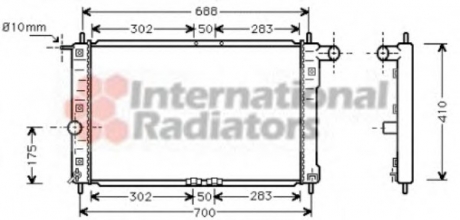81002014 Van Wezel Радиатор охлаждения daewoo lanos (97-) 1.3-1.6 i (пр-во van wezel)