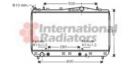 81002053 Van Wezel Радиатор охлаждения chevrolet tacuma (пр-во van wezel)