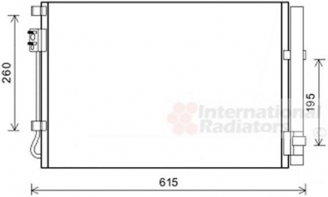 82005269 Van Wezel Радиатор кондиционера hyun accent 11- (пр-во van wezel)