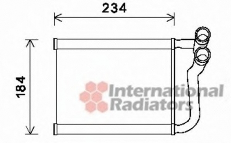 82006253 Van Wezel Радиатор отопителя hyundai accent (mc) (05-) (пр-во van wezel)