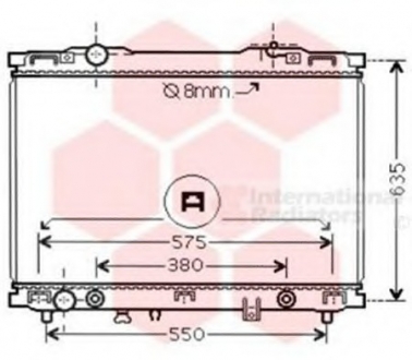 83002057 Van Wezel Радиатор охлаждения sorento 24i/35i at 02-04(пр-во van wezel)