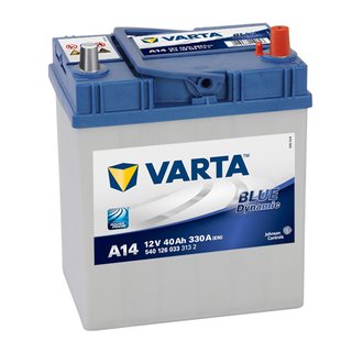 540 126 033 VARTA Аккумулятор 40Ah-12v VARTA BD(A14) (187х127х227),R,EN330 тонк.клеммы