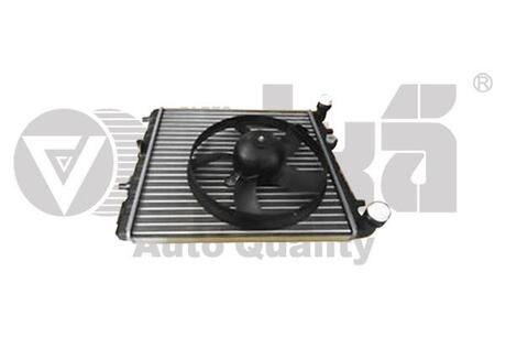 11210140801 VIKA Радиатор с вентилятором охлаждения Skoda Fabia (99-08,08-14),Rapid (12-),Roomster (06-15)/VW Polo (01-09)/Seat Ibiza (07-11,11-) (11210140801) vika