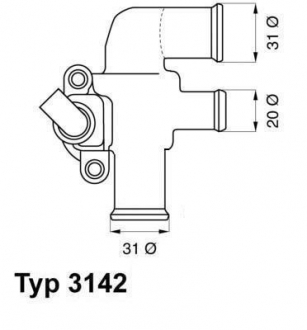 3142.90D WAHLER Термостат системи охолодження двигуна