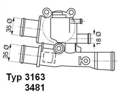 3163.88D WAHLER Термостат, охлаждающая жидкость