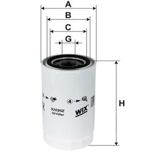 92095E WIX FILTERS Фильтр масляный 92095e/op626/6 (пр-во wix-filtron)