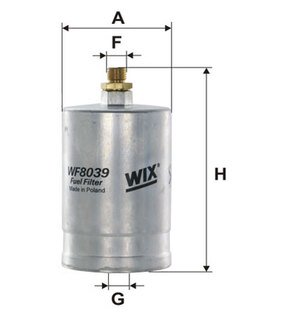 WF8039 WIX FILTERS Фильтр топл. mb w124 wf8039/pp835 (пр-во wix-filtron)