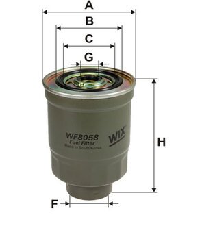WF8058 WIX FILTERS Фильтр топл. mitsubishi wf8058/pp852 (пр-во wix-filtron)
