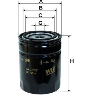 WL7068 WIX FILTERS Фильтр масляный двигателя audi, vw wl7068/op525 (пр-во wix-filtron ua)