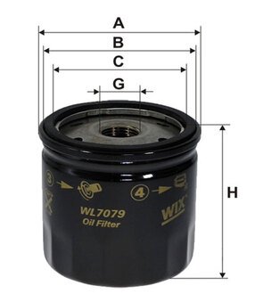 WL7079 WIX FILTERS Фильтр масляный двигателя fiat op534/wl7079 (пр-во wix-filtron)