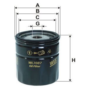 WL7087 WIX FILTERS Фильтр масляный двигателя opel wl7087/op541 (пр-во wix-filtron)