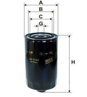 WL7133 WIX FILTERS Фильтр масляный двигателя vw t4 wl7133/op574 (пр-во wix-filtron)