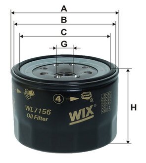 WL7156 WIX FILTERS Фильтр масляный двигателя wl7156/op589 (пр-во wix-filtron)