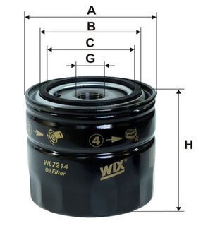 WL7214 WIX FILTERS Фильтр масляный двигателя ford mondeo op533/1/wl7214 (пр-во wix-filtron ua)