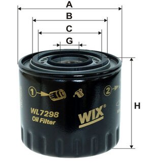 WL7298 WIX FILTERS Фильтр масляный двигателя wl7298/op594/2 (пр-во wix-filtron)
