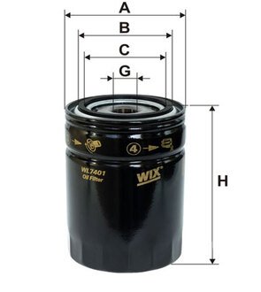 WL7401 WIX FILTERS Фильтр масляный двигателя wl7401/op592/5 (пр-во wix-filtron ua)