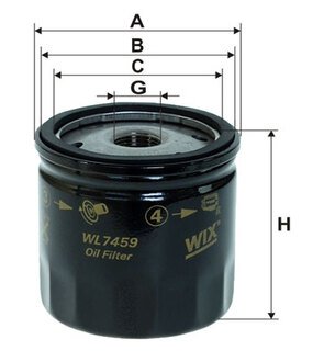 WL7459 WIX FILTERS Фильтр масляный двигателя wl7459/629/1 (пр-во wix-filtron)