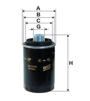 WL7466 WIX FILTERS Фильтр масляный двигателя wl7466/op526/7 (пр-во wix-filtron)