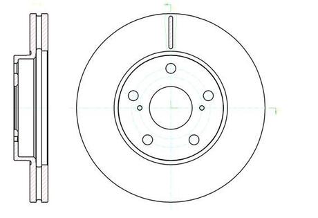 D61043.10 WOKING Тормозной диск перед. Auris/Corolla (07-14)