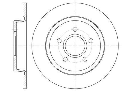 D6712.00 WOKING Тормозной диск зад. Ford C-MAX/Focus II 04- (280x11)