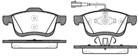 P1083322 WOKING Колодки тормозные дисковые передние Fiat Doblo 1.3 09-,Fiat Doblo 1.3 10-,Fiat D