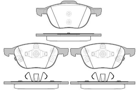 P1182312 WOKING Колодки тормозные дисковые передние Ford Focus iii Electric 10- (P11823.12) WOKI