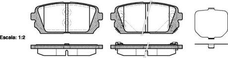 P1203302 WOKING Колодки тормозные дисковые Hyundai ix35, Kia Carens III / задн (P12033.02) WOKIN
