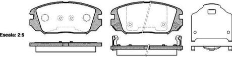 P1304302 WOKING Колодки тормозные дисковые передние Honda Civic viii 1.6 05-,Hyundai Grandeur 2.